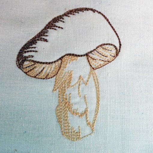 moshrooms - boletus machine embroidery
