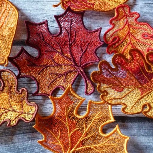Autumn leaves - lace
