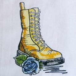 rose boots machine embroidery