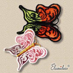 lace butterfly set machine embroidery