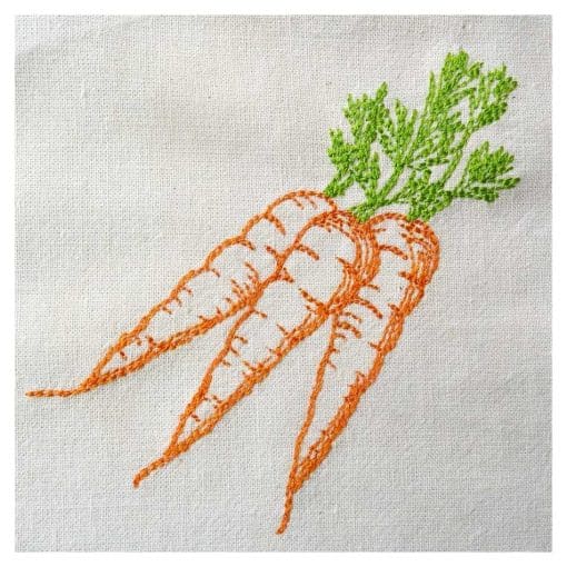carrots machine embroidery