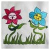 Happy flowers machine embroidery