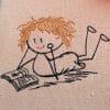 reading book machine embroidery