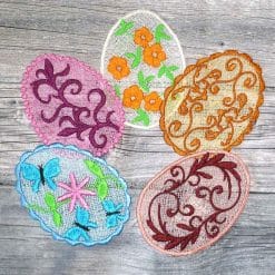 Lace Easter Egg Set machine embroidery