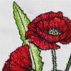poppies machine embroidery