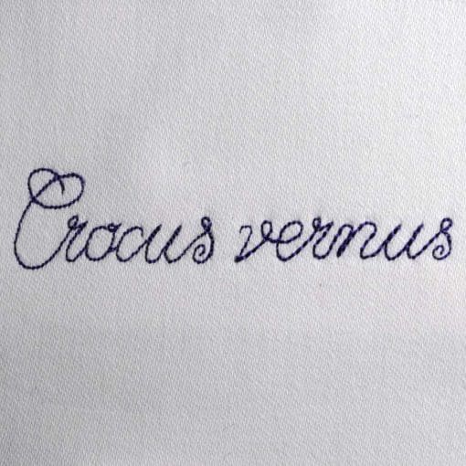 Crocus vernus machine embroidery