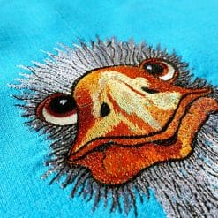 ostrich machine embroidery