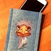 ostrich machine embroidery