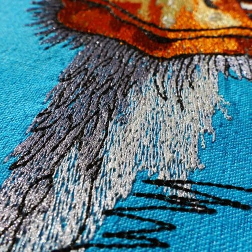 ostrich machine embroidery