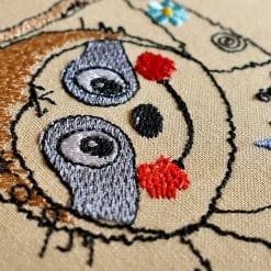 hippy sloth machine embroidery