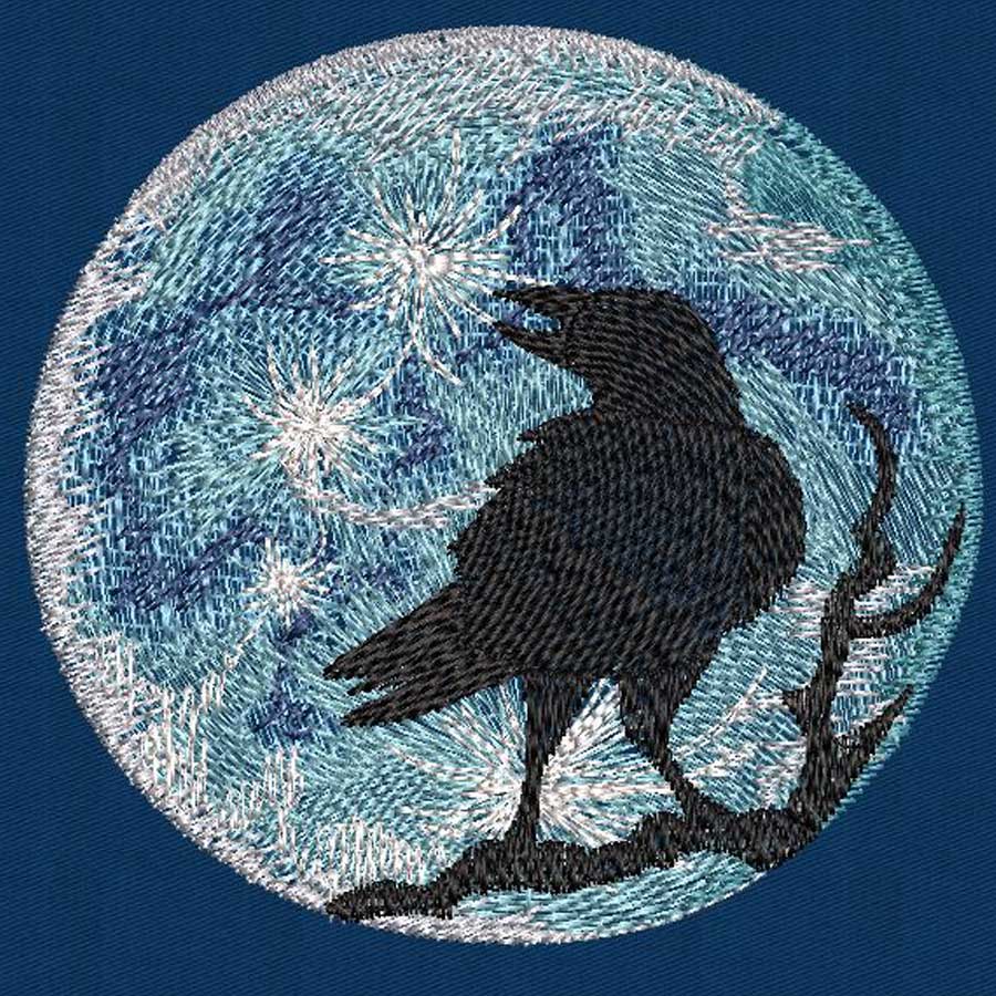 raven moon machine embroidery