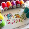 cheerful kites - machine embroidery