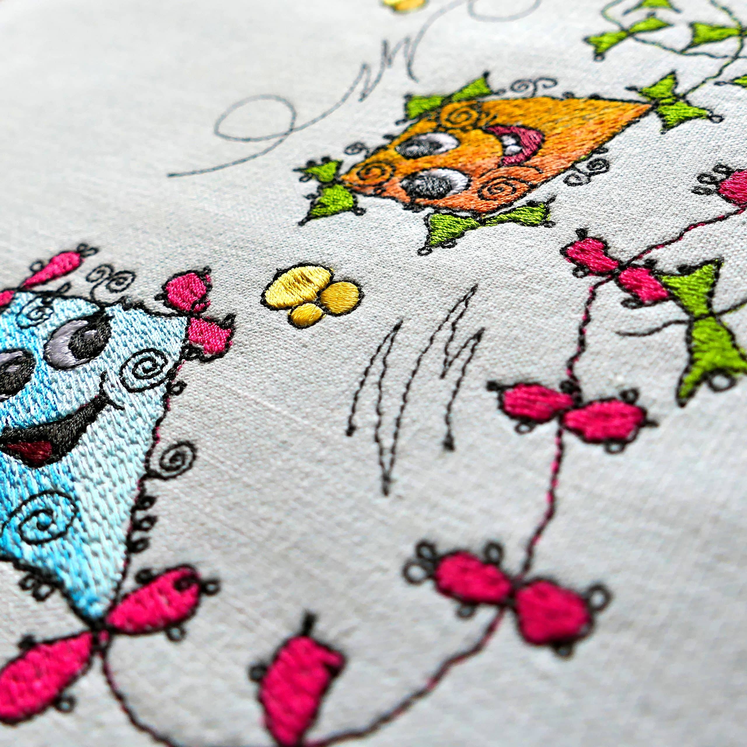 cheerful kites machine embroidery