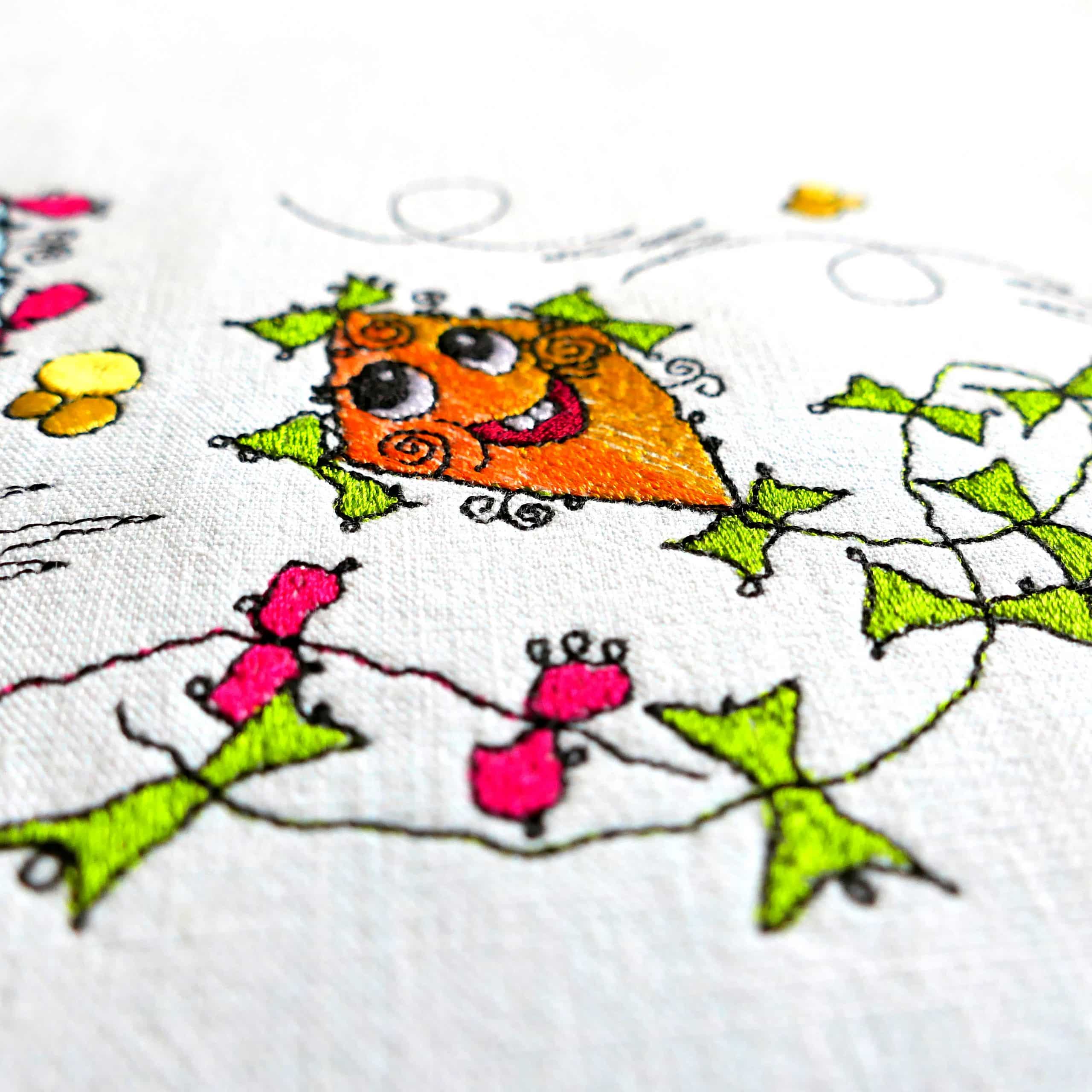 cheerful kites machine embroidery