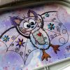 halloween hippy bat machine embroidery