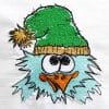 doodle bird with hat - machine embroidery design