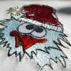 doodle bird with hat - machine embroidery design