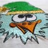 doodle bird with hat - machine embroidery design