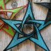 Lace 3D star embroidery